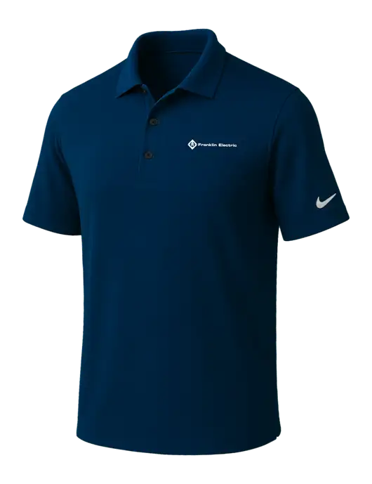 NIKE Navy Dri-Fit Micro Pique Polo w/Franklin Electric Logo