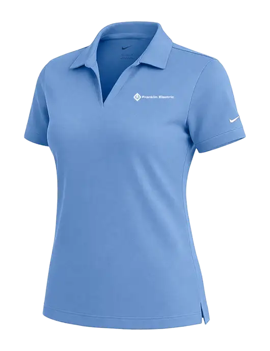 NIKE Carolina Blue Womens Dri-Fit Micro Pique Polo w/Franklin Electric Logo