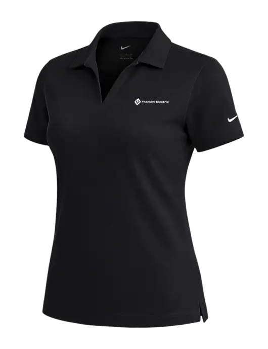NIKE Black Womens Dri-Fit Micro Pique Polo w/Franklin Electric Logo