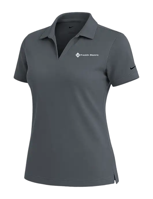 NIKE Dark Grey Womens Dri-Fit Micro Pique Polo w/Franklin Electric Logo