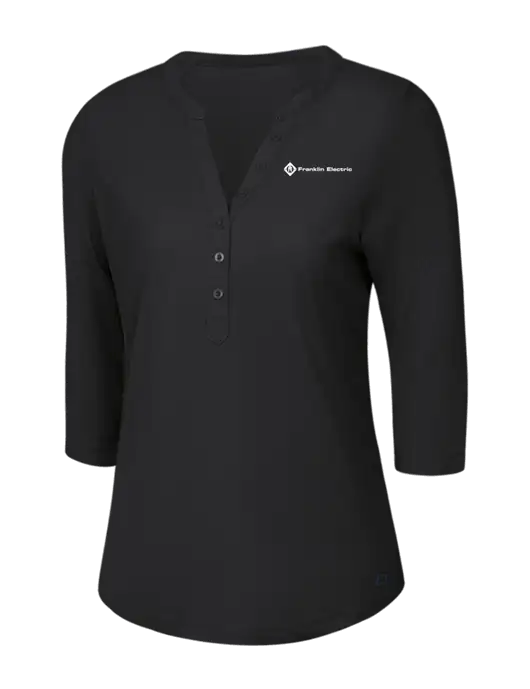 OGIO Blacktop Jewel Henley w/Franklin Electric Logo
