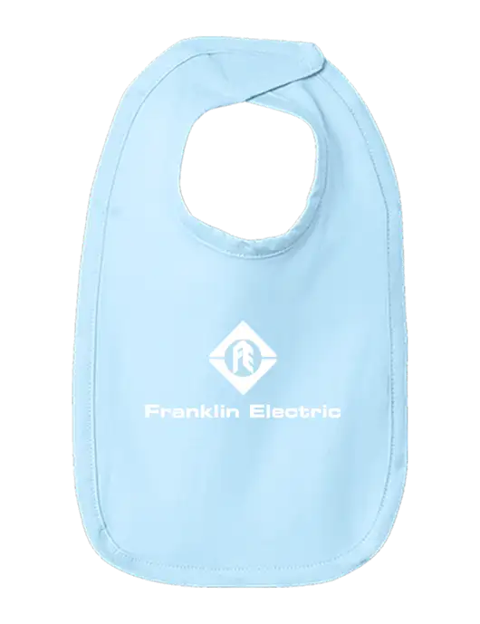 Rabbit Skins Light Blue Infant Premium Jersey Bib w/Franklin Electric Logo