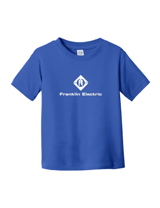 Rabbit Skins Royal Toddler Fine Jersey Tee w/Franklin Electric Logo