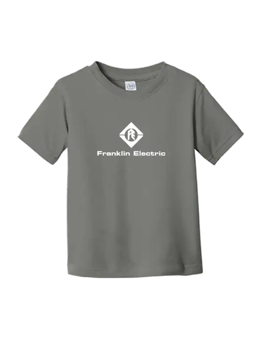 Rabbit Skins Charcoal Toddler Fine Jersey Tee w/Franklin Electric Logo