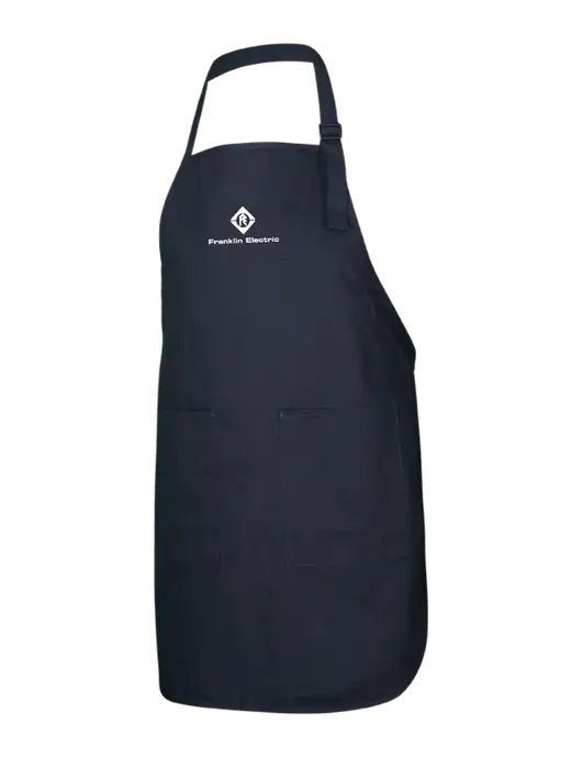 Full-Length Black Apron With Pockets w/Franklin Electric Logo