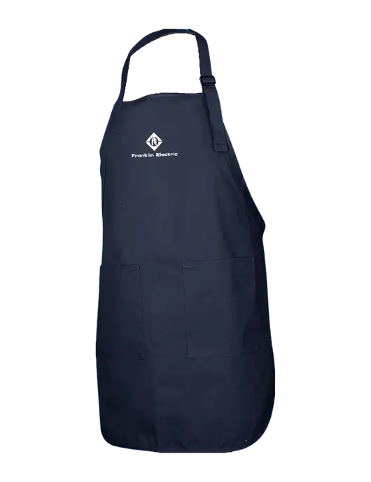 Full-Length Navy Apron With Pockets w/Franklin Electric Logo