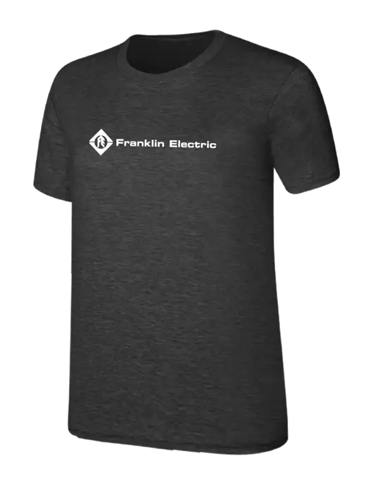 Womens Ring Spun Dark Heather Grey 4.5 oz T-Shirt w/Franklin Electric Logo