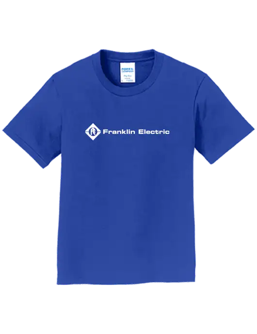 Youth Ring Spun Royal 4.5 oz T-Shirt w/Franklin Electric Logo