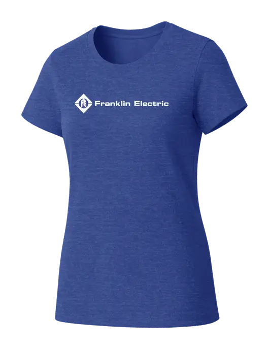 Womens Seriously Soft Royal Frost T-Shirt w/Franklin Electric Logo