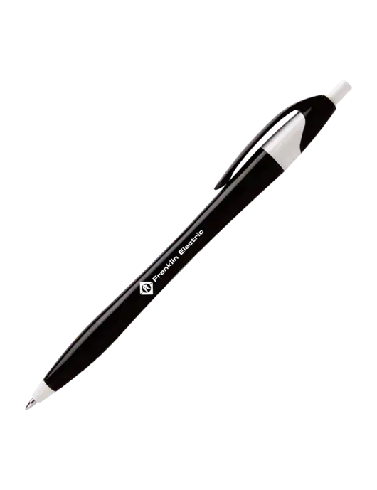 Novella Black/White Executive Pen - Blue Ink w/Franklin Electric Logo