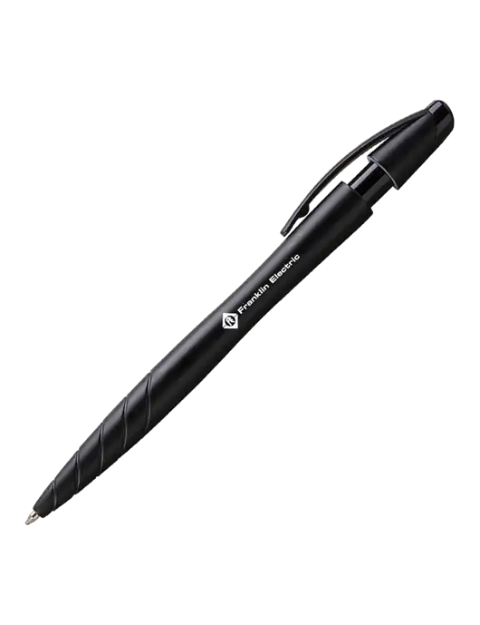 Awali Black Metallic Pen - Black Ink w/Franklin Electric Logo