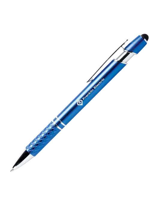 Valencia Blue Stylus Pen - Black Ink w/Franklin Electric Logo