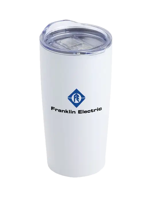 Society White 20 oz Insulated Tumbler w/Franklin Electric Logo