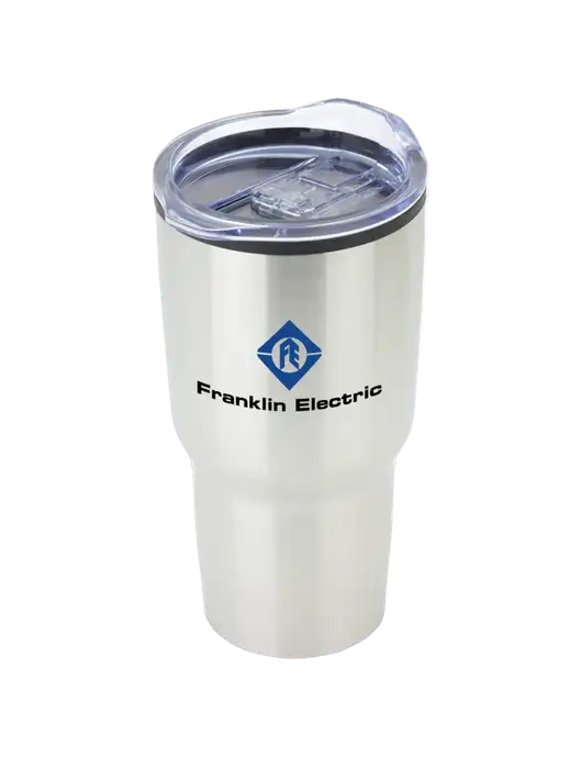 Odyssey Silver 30 oz Travel Tumbler w/Franklin Electric Logo