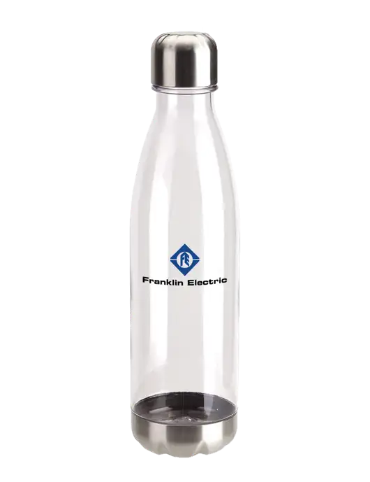 Bayside Tritan Clear 25 oz Bottle with Stainless Base and Cap w/Franklin Electric Logo