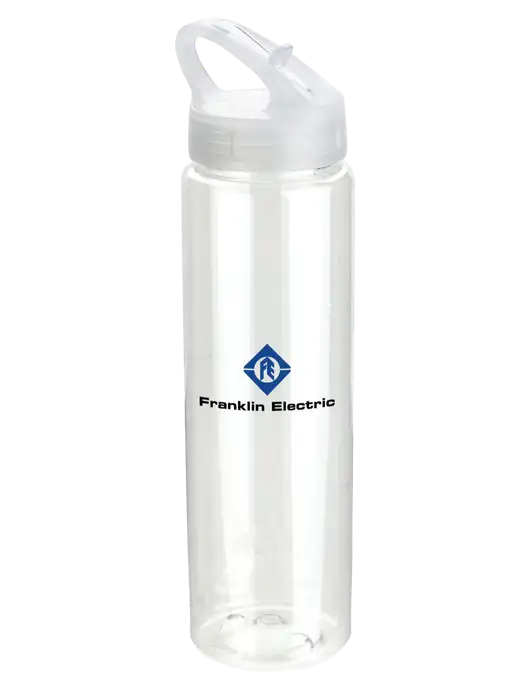 Buddy Clear 32 oz PET Bottle with Flip Lid w/Franklin Electric Logo
