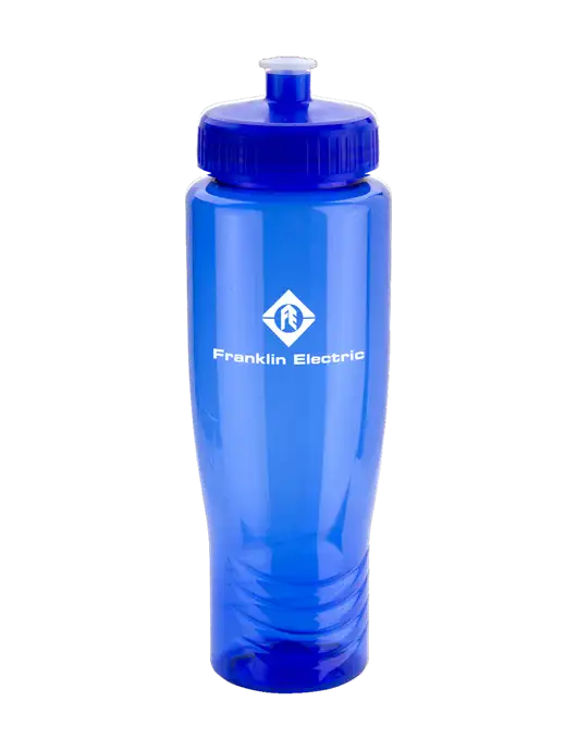 Roam Blue 28 oz Eco-Polyclear Bottle with Push Pull Lid w/Franklin Electric Logo