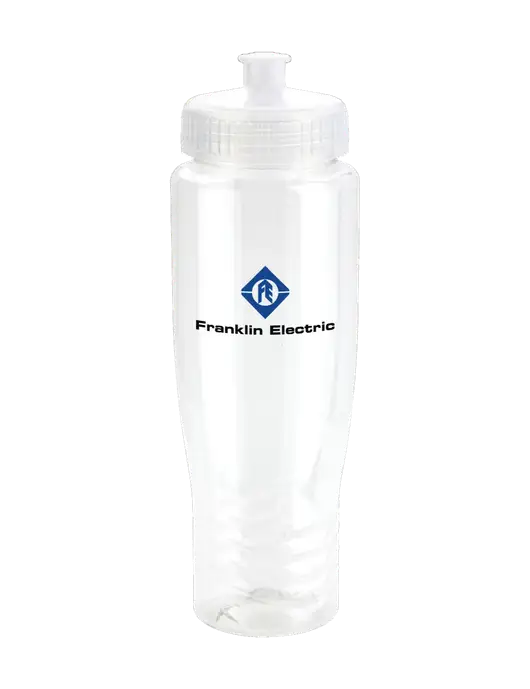 Roam Clear 28 oz Eco-Polyclear Bottle with Push Pull Lid w/Franklin Electric Logo