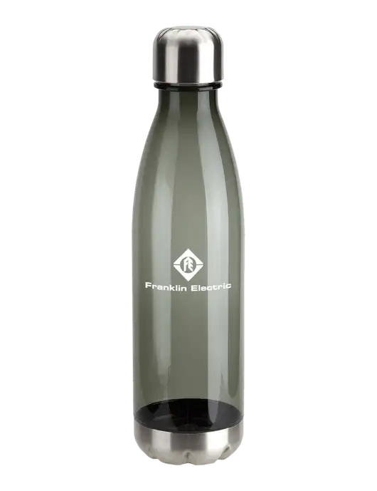 Bayside Tritan Smoke 25 oz Bottle with Stainless Base and Cap w/Franklin Electric Logo