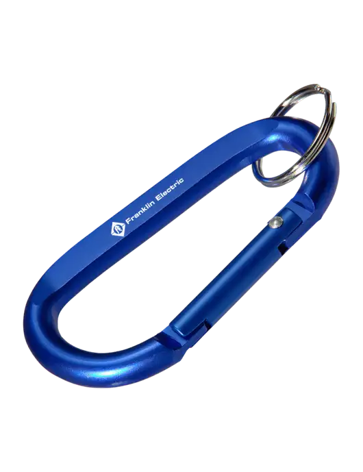 Blue Carabiner & Key Ring w/Franklin Electric Logo
