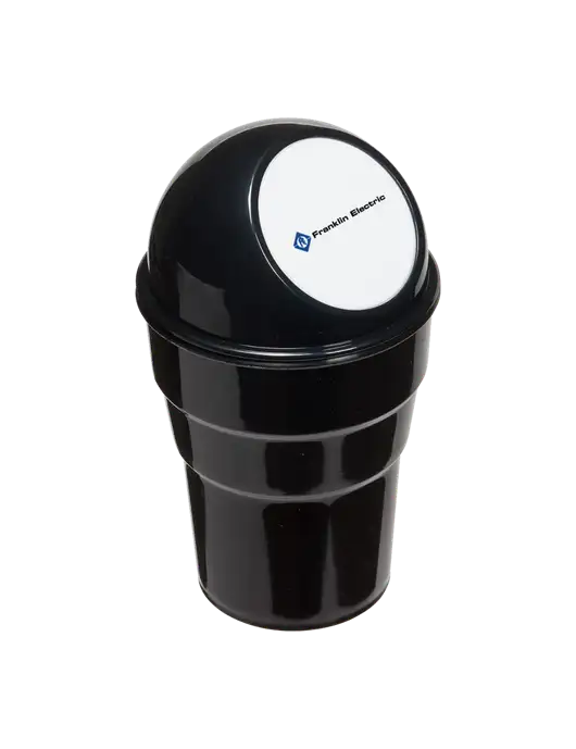 Black Car Cup Holder Trash Can w/Franklin Electric Logo