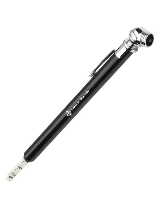 Quick View Black Tire Gauge w/Franklin Electric Logo