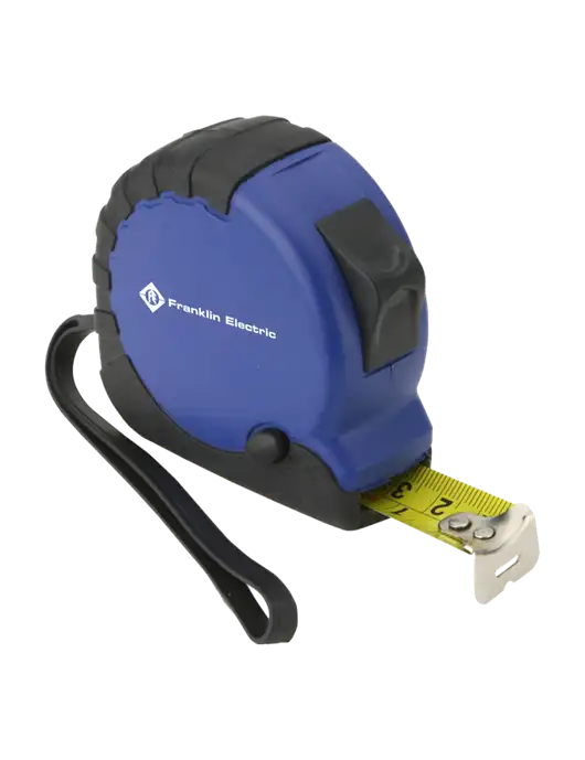 Blue Tape Measure, 16' w/Franklin Electric Logo