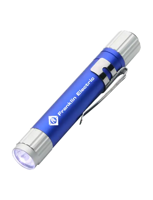 Blue Aluminum LED Penlight w/Franklin Electric Logo