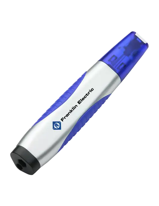 Silver/Blue Level Light Screwdriver Pen w/Franklin Electric Logo