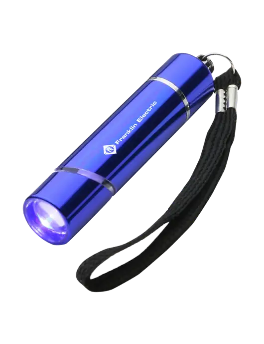 Blue Aluminum Scope LED Flashlight w/Franklin Electric Logo