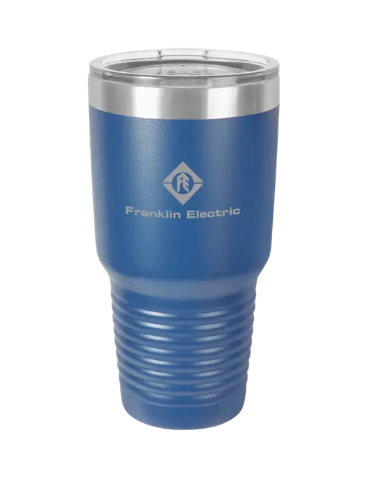Polar Camel 30 oz Powder Coated Royal Vacuum Insulated Tumbler w/Franklin Electric Logo