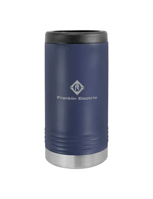 Polar Camel Powder Coated Navy Vacuum Insulated Slim Beverage Holder w/Franklin Electric Logo