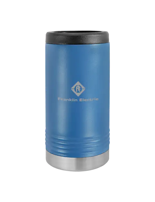 Polar Camel Powder Coated Royal Blue Vacuum Insulated Slim Beverage Holder w/Franklin Electric Logo