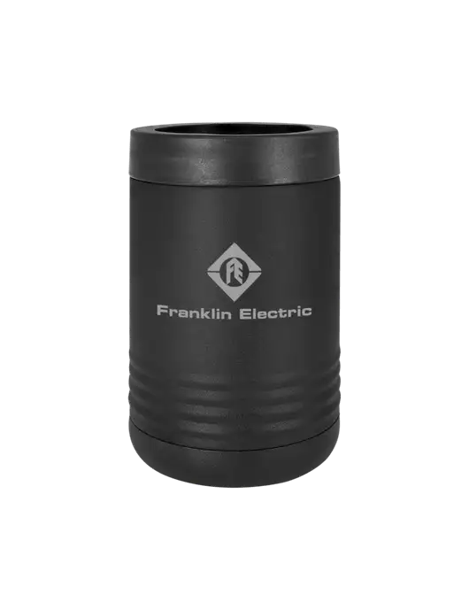 Polar Camel 12 oz Powder Coated Black Vacuum Insulated Beverage Holder w/Franklin Electric Logo