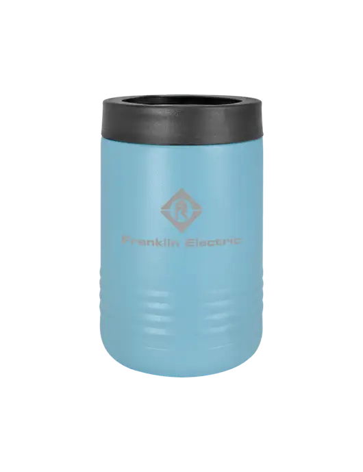 Polar Camel 12 oz Powder Coated Light Blue Vacuum Insulated Beverage Holder w/Franklin Electric Logo