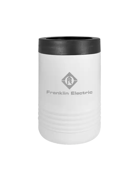 Polar Camel 12 oz Powder Coated White Vacuum Insulated Beverage Holder w/Franklin Electric Logo