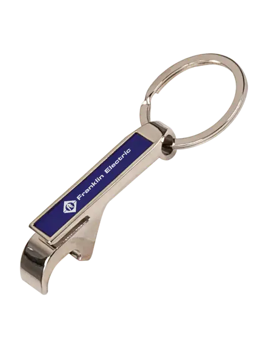 Blue Bottle Opener Keychain w/Franklin Electric Logo