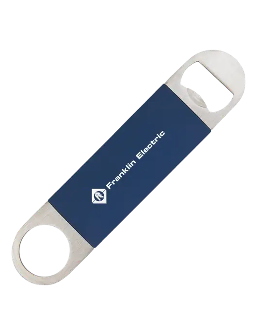 Navy Bottle Opener with Silicone Grip w/Franklin Electric Logo