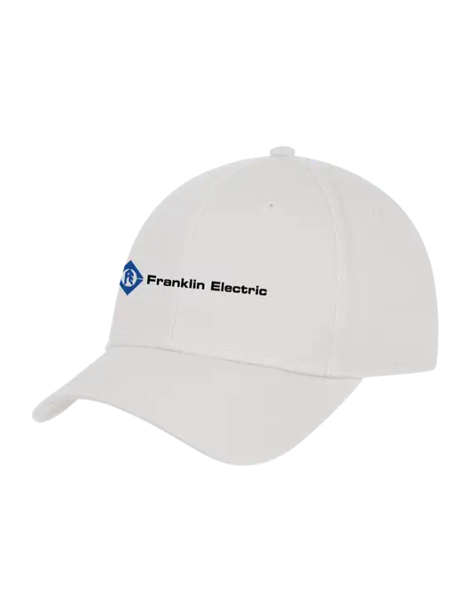 White Structured Cap Hook & Loop w/Franklin Electric Logo