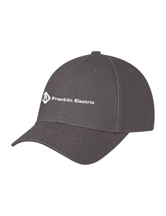 Medium Dark Grey Structured Soft Snap Closure Hook & Loop Cap w/Franklin Electric Logo