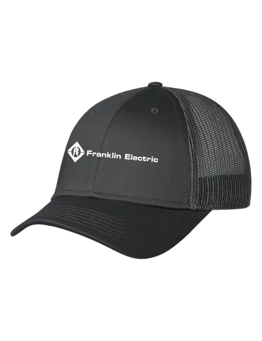 Charcoal Mesh Trucker Cap Snap Back w/Franklin Electric Logo