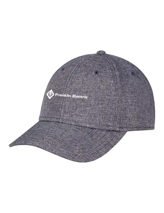 Heather Charcoal Structured Linen Look Cap Hook & Loop w/Franklin Electric Logo