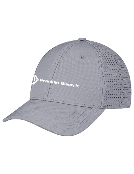 Grey Performance Stretchable Cap Hook & Loop w/Franklin Electric Logo