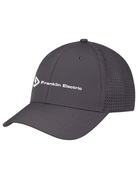 Charcoal Performance Stretchable Cap Hook & Loop w/Franklin Electric Logo
