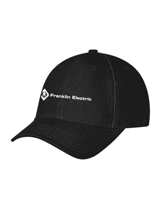 Black Structured Soft Snap Closure Hook & Loop Cap w/Franklin Electric Logo