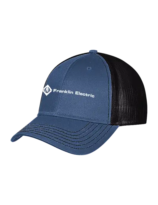 Dark Royal/Black Mesh Trucker Cap Snap Back w/Franklin Electric Logo