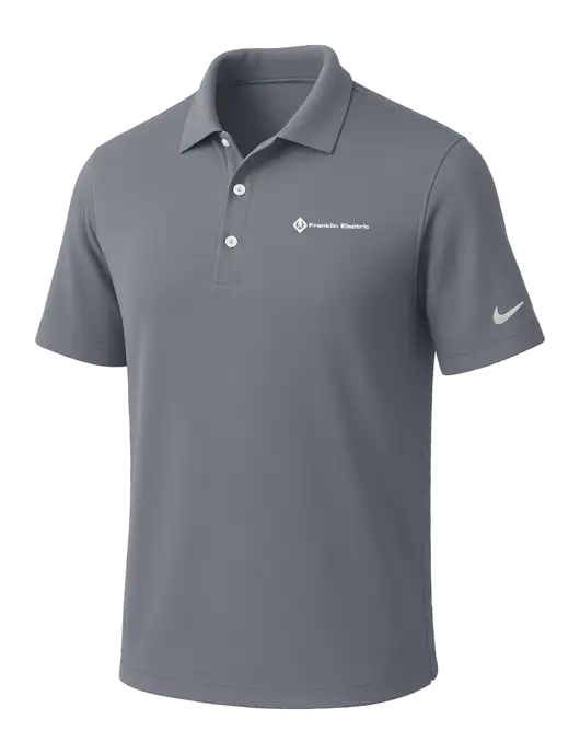 NIKE Medium Grey Dri-Fit Micro Pique Polo w/Franklin Electric Logo