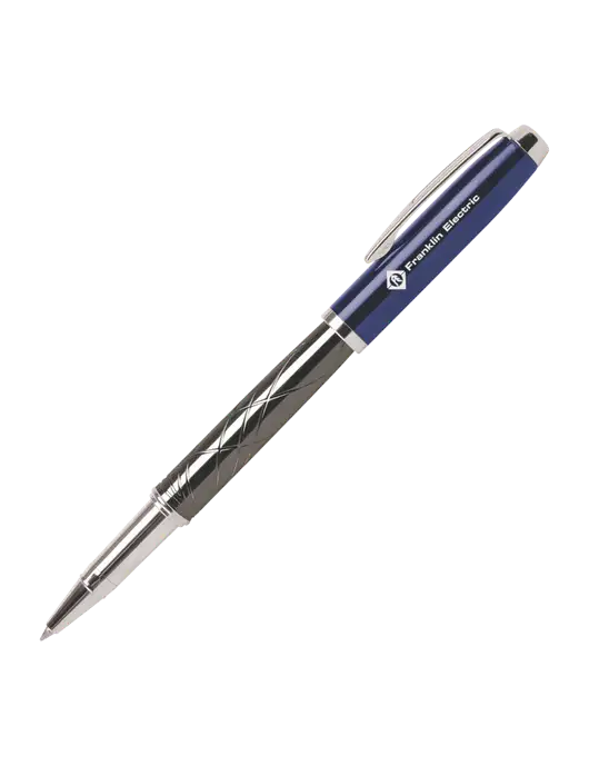 Modernist Blue Rollerball Pen - Black Ink w/Franklin Electric Logo