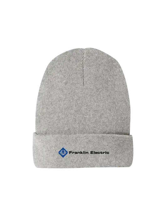 Recycled Light Heather Grey Beanie w/Franklin Electric Logo