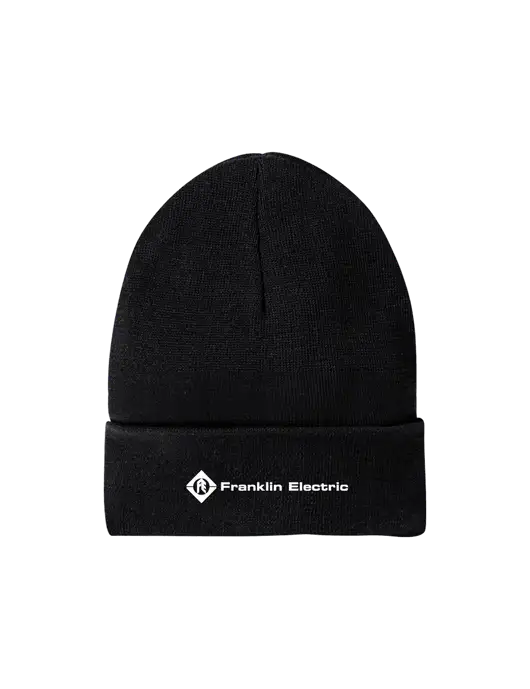 Recycled Black Beanie w/Franklin Electric Logo